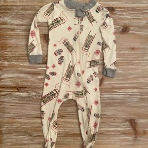 Burts Bees Baby Christmas footed sleeper